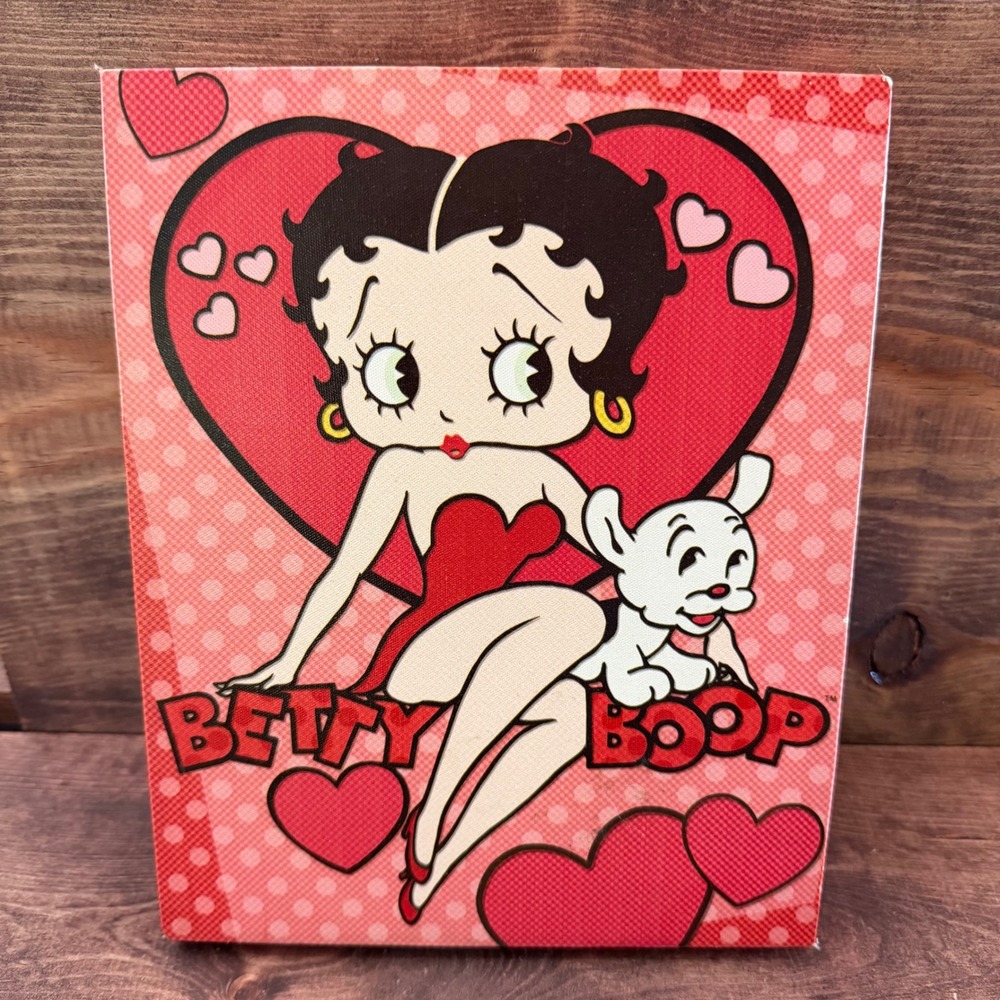 Betty Boop Vandor Heart Polka Dot Canvas Wall Art Decor Pudgy Dog 2008